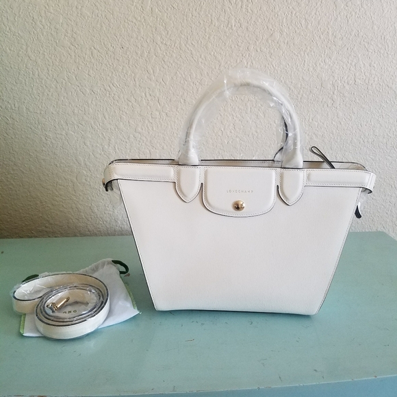 Longchamp Heritage Cream Satchel Bag - Picture 9 of 16